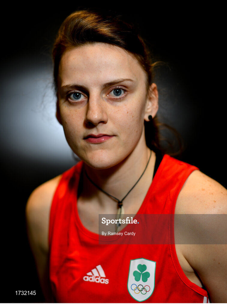30 May 2019; Team Ireland boxer Michaela Walsh prepares for competition at the European Games in Minsk at the Sport Ireland Institute in Abbotstown, Dublin. Photo by Ramsey Cardy/Sportsfile