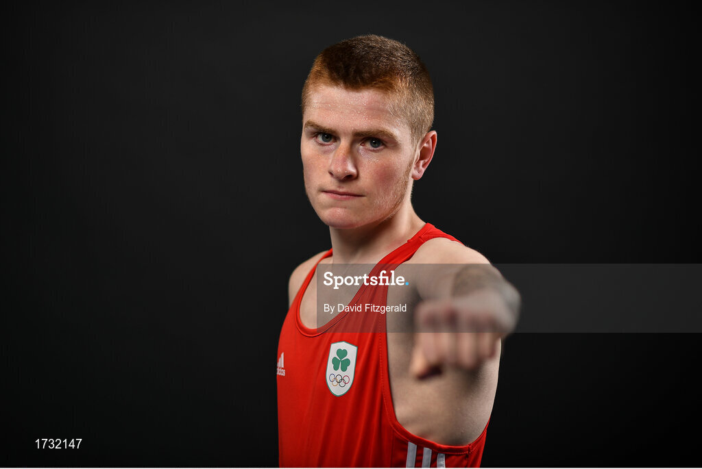 30 May 2019; Team Ireland boxer Regan Daly prepares for competition at the European Games in Minsk at the Sport Ireland Institute in Abbotstown, Dublin. Photo by David Fitzgerald/Sportsfile