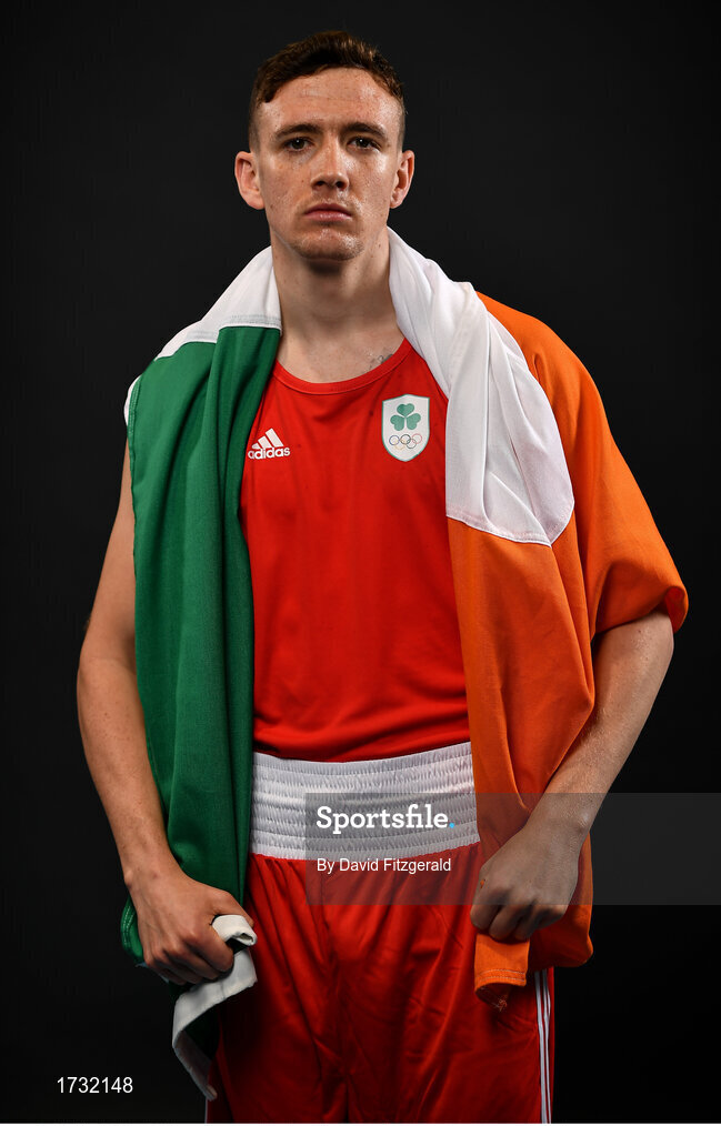 30 May 2019; Team Ireland boxer Brendan Irvine prepares for competition at the European Games in Minsk at the Sport Ireland Institute in Abbotstown, Dublin. Photo by David Fitzgerald/Sportsfile