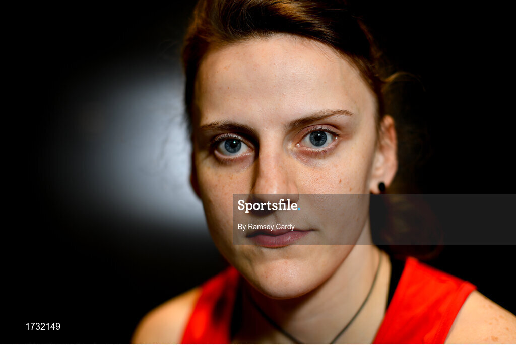 30 May 2019; Team Ireland boxer Michaela Walsh prepares for competition at the European Games in Minsk at the Sport Ireland Institute in Abbotstown, Dublin. Photo by Ramsey Cardy/Sportsfile
