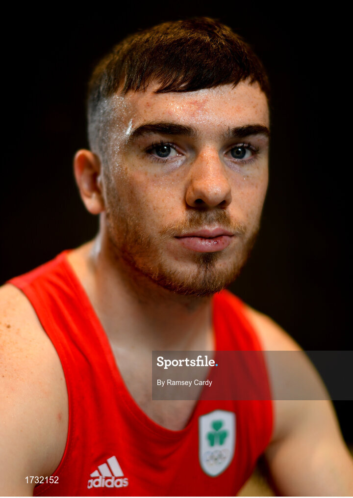 30 May 2019; Team Ireland boxer Kieran Molloy prepares for competition at the European Games in Minsk at the Sport Ireland Institute in Abbotstown, Dublin. Photo by Ramsey Cardy/Sportsfile