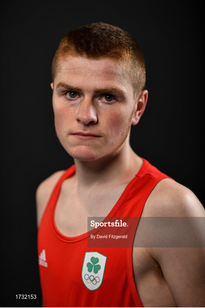 30 May 2019; Team Ireland boxer Regan Daly prepares for competition at the European Games in Minsk at the Sport Ireland Institute in Abbotstown, Dublin. Photo by David Fitzgerald/Sportsfile