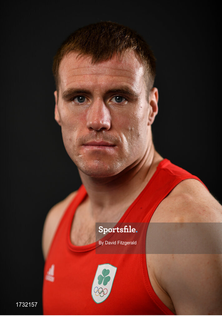 30 May 2019; Team Ireland boxer Dean Gardiner prepares for competition at the European Games in Minsk at the Sport Ireland Institute in Abbotstown, Dublin. Photo by David Fitzgerald/Sportsfile