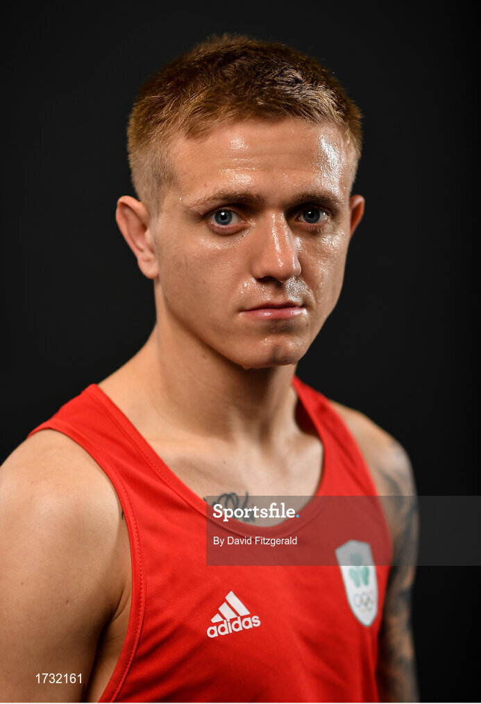 30 May 2019; Team Ireland boxer Kurt Walker prepares for competition at the European Games in Minsk at the Sport Ireland Institute in Abbotstown, Dublin. Photo by David Fitzgerald/Sportsfile