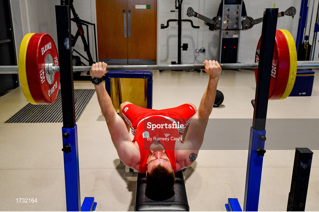 30 May 2019; Team Ireland boxer Dean Gardiner prepares for competition at the European Games in Minsk at the Sport Ireland Institute in Abbotstown, Dublin. Photo by Ramsey Cardy/Sportsfile