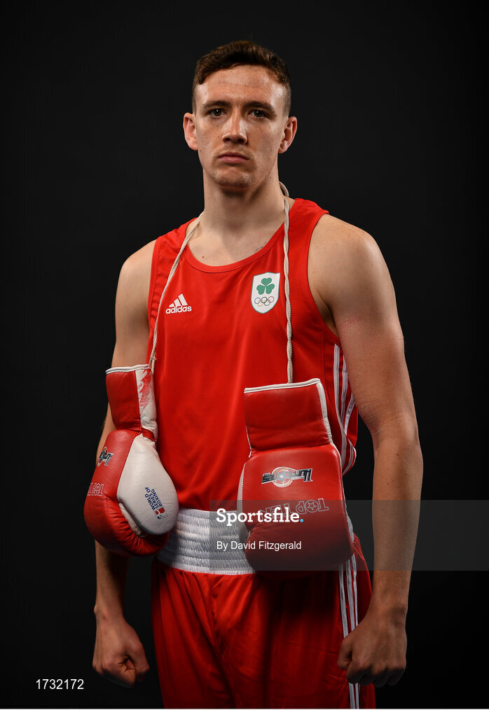 30 May 2019; Team Ireland boxer Brendan Irvine prepares for competition at the European Games in Minsk at the Sport Ireland Institute in Abbotstown, Dublin. Photo by David Fitzgerald/Sportsfile
