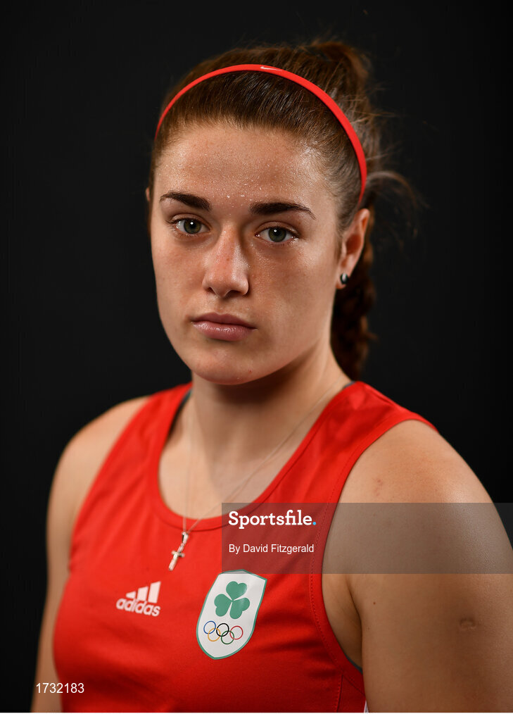 30 May 2019; Team Ireland boxer Grainne Walsh prepares for competition at the European Games in Minsk at the Sport Ireland Institute in Abbotstown, Dublin. Photo by David Fitzgerald/Sportsfile