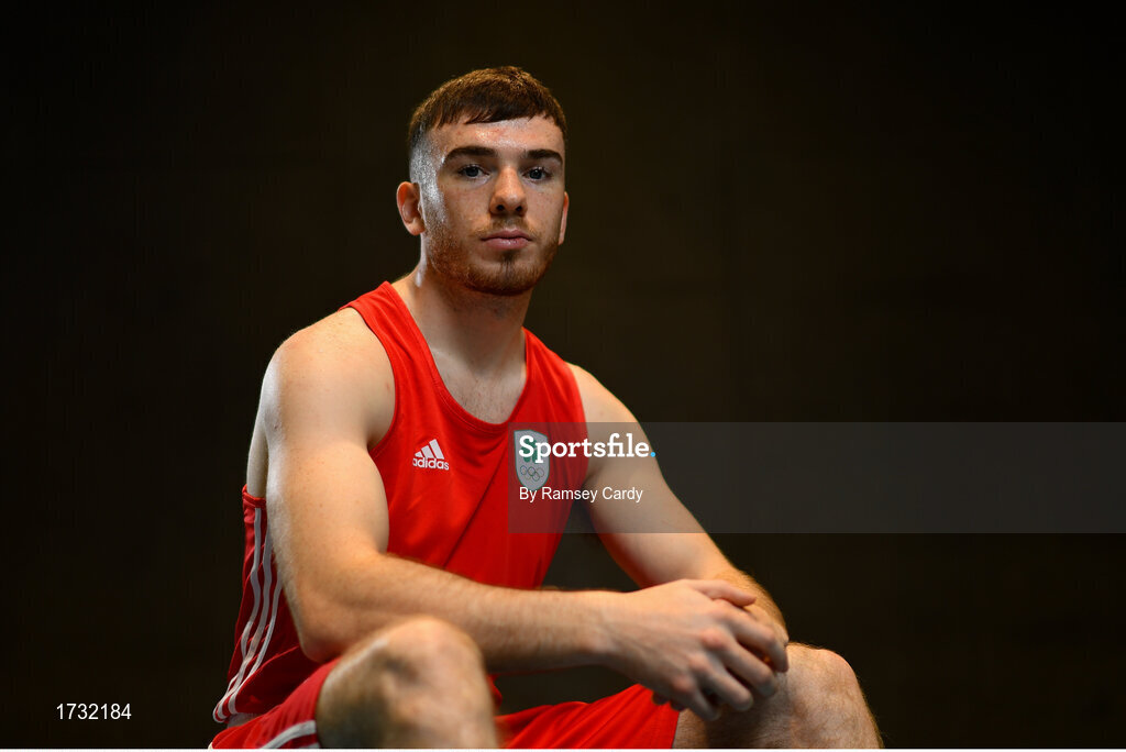 30 May 2019; Team Ireland boxer Kieran Molloy prepares for competition at the European Games in Minsk at the Sport Ireland Institute in Abbotstown, Dublin. Photo by Ramsey Cardy/Sportsfile