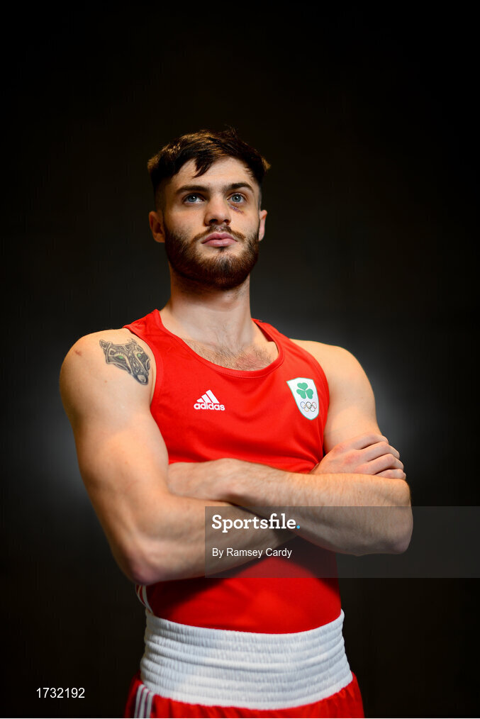 30 May 2019; Team Ireland boxer James McGivern prepares for competition at the European Games in Minsk at the Sport Ireland Institute in Abbotstown, Dublin. Photo by Ramsey Cardy/Sportsfile