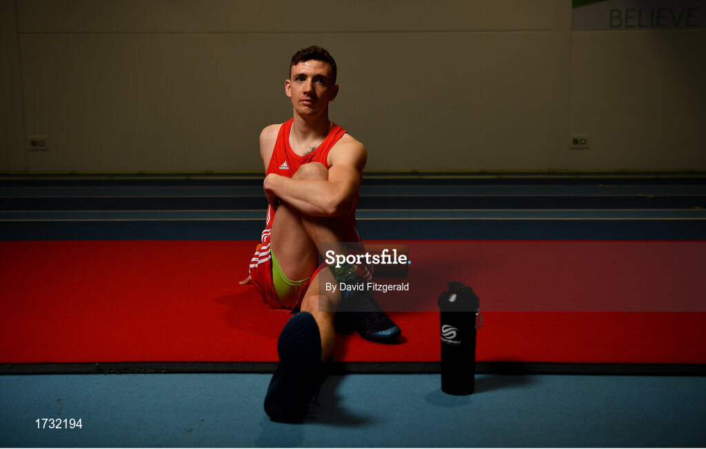 30 May 2019; Team Ireland boxer Brendan Irvine prepares for competition at the European Games in Minsk at the Sport Ireland Institute in Abbotstown, Dublin. Photo by David Fitzgerald/Sportsfile