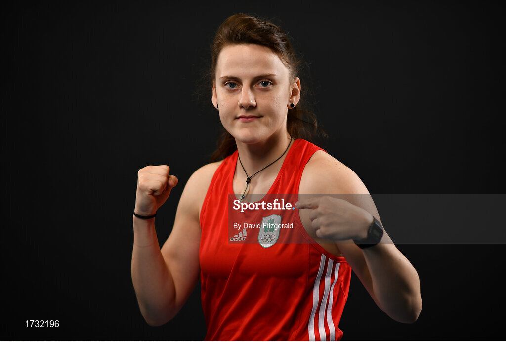 30 May 2019; Team Ireland boxer Michaela Walsh prepares for competition at the European Games in Minsk at the Sport Ireland Institute in Abbotstown, Dublin. Photo by David Fitzgerald/Sportsfile