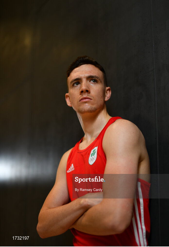 30 May 2019; Team Ireland boxer Brendan Irvine prepares for competition at the European Games in Minsk at the Sport Ireland Institute in Abbotstown, Dublin. Photo by Ramsey Cardy/Sportsfile