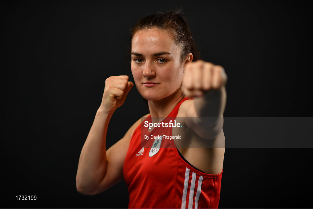 30 May 2019; Team Ireland boxer Kellie Harrington prepares for competition at the European Games in Minsk at the Sport Ireland Institute in Abbotstown, Dublin. Photo by David Fitzgerald/Sportsfile