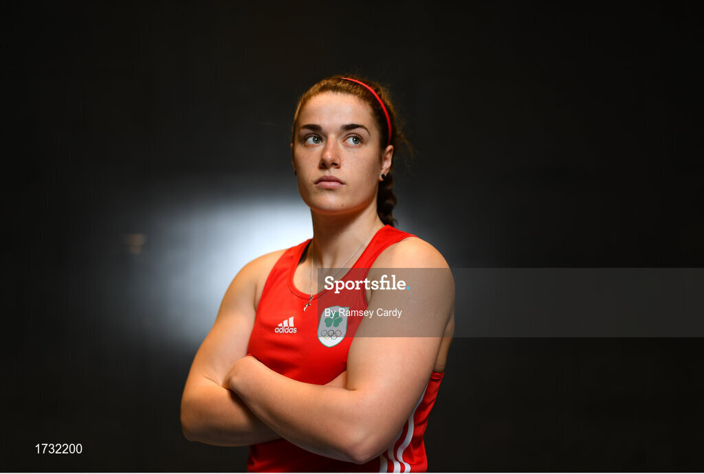 30 May 2019; Team Ireland boxer Grainne Walsh prepares for competition at the European Games in Minsk at the Sport Ireland Institute in Abbotstown, Dublin. Photo by Ramsey Cardy/Sportsfile