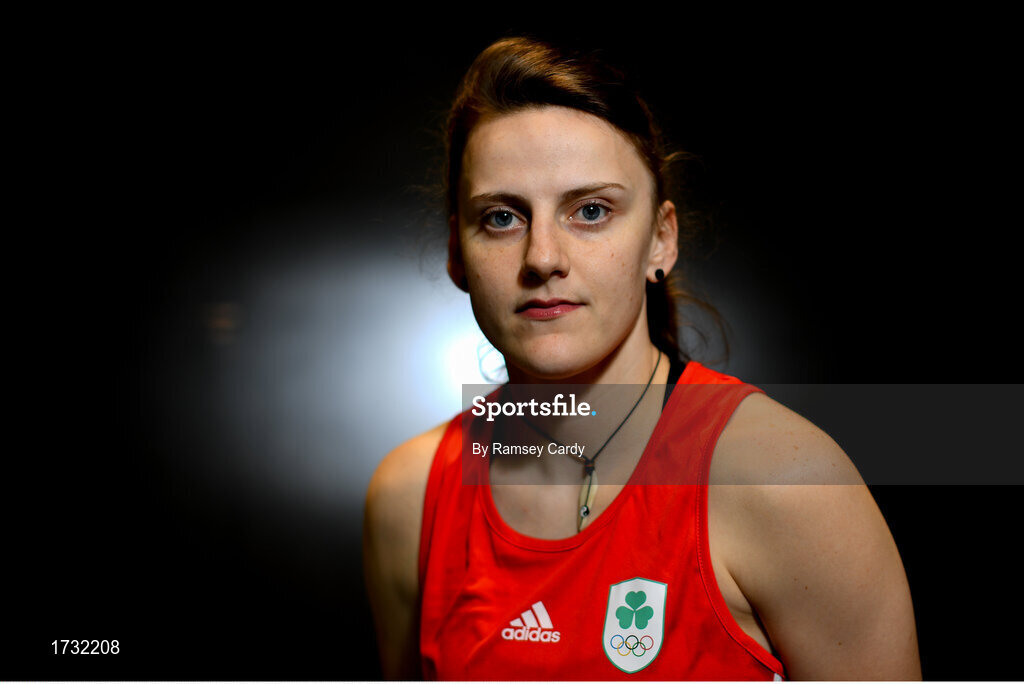 30 May 2019; Team Ireland boxer Michaela Walsh prepares for competition at the European Games in Minsk at the Sport Ireland Institute in Abbotstown, Dublin. Photo by Ramsey Cardy/Sportsfile