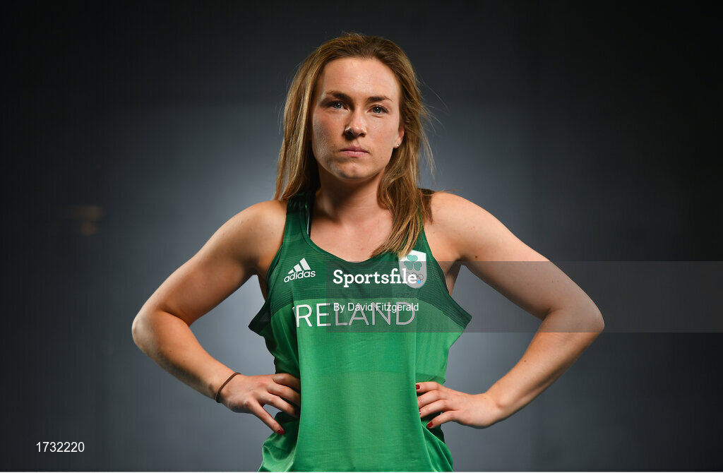 7 June 2019; Team Ireland athlete Niamh Whelan prepares for competition at the European Games in Minsk, at Sport Ireland Institute in Abbotstown, Dublin. Photo by David Fitzgerald/Sportsfile