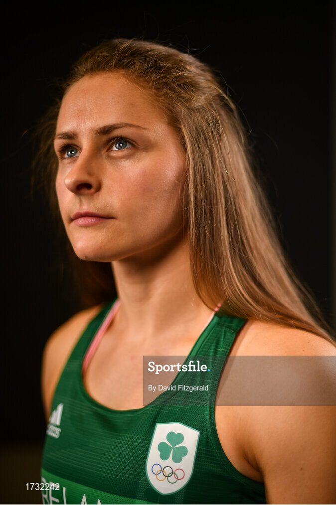 7 June 2019; Team Ireland athlete Sinead Denny prepares for competition at the European Games in Minsk, at Sport Ireland Institute in Abbotstown, Dublin. Photo by David Fitzgerald/Sportsfile
