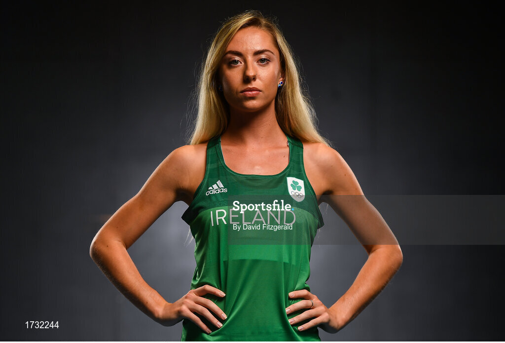 7 June 2019; Team Ireland athlete Amy O'Donoghue prepares for competition at the European Games in Minsk, at Sport Ireland Institute in Abbotstown, Dublin. Photo by David Fitzgerald/Sportsfile
