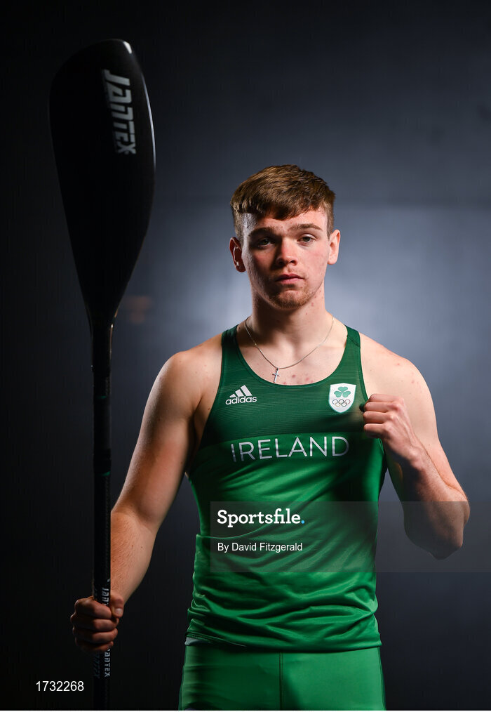 7 June 2019; Team Ireland canoeist Ronan Foley prepares for competition at the European Games in Minsk, at Sport Ireland Institute in Abbotstown, Dublin. Photo by David Fitzgerald/Sportsfile
