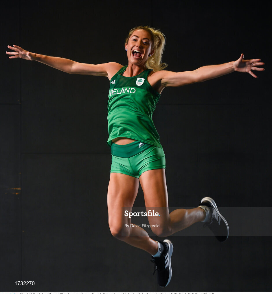 7 June 2019; Team Ireland athlete Amy O'Donoghue prepares for competition at the European Games in Minsk, at Sport Ireland Institute in Abbotstown, Dublin. Photo by David Fitzgerald/Sportsfile