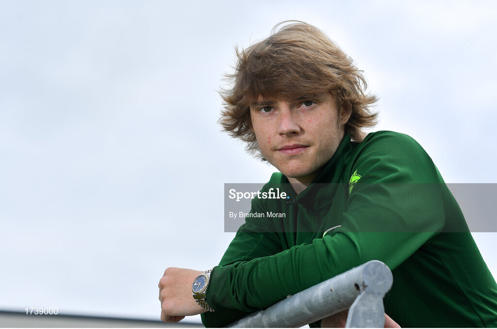 25 June 2019; Luca Connell poses for a portrait during a Republic of Ireland Under-19 squad press conference at the FAI National Training Centre in Abbotstown, Dublin. Photo by Brendan Moran/Sportsfile