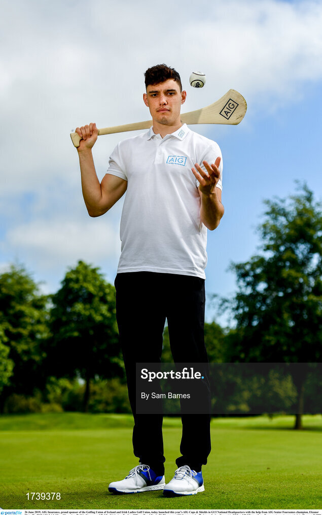 26 June 2019; AIG Insurance, proud sponsor of the Golfing Union of Ireland and Irish Ladies Golf Union, today launched this year’s AIG Cups & Shields in GUI National Headquarters with the help from AIG Senior Foursomes champion, Eleanor Metcalfe, 2018 AIG Irish Close Champion, Robbie Cannon and Dublin GAA stars Eoghan O’Donnell and Kevin McManamon. AIG Insurance is offering exclusive discount to GUI and ILGU members. For a quote, go to www.aig.ie/golfer or call 1890 405 405 and see how much you could save! Pictured at the AIG Insurance GUI & ILGU Cups & Shields Launch at Carton House in Maynooth is Eoghan O’Donnell of Dublin. Photo by Sam Barnes/Sportsfile