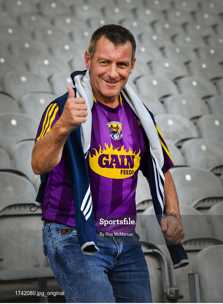 30 June 2019; /Former Wexford star Liam Dunne, in positive mood, before the Leinster GAA Hurling Senior Championship Final match between Kilkenny and Wexford at Croke Park in Dublin. Photo by Ray McManus/Sportsfile