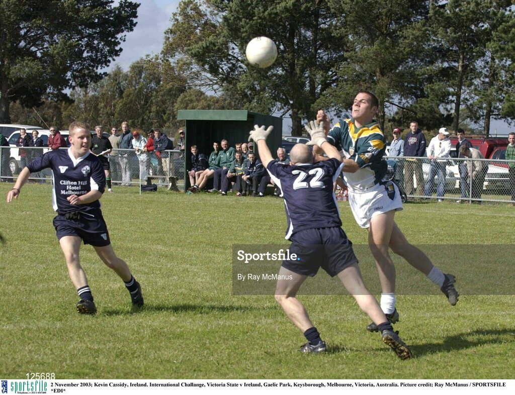 2 November 2003; Kevin Cassidy, Ireland. International Challange, Victoria State v Ireland, Gaelic Park, Keysborough, Melbourne, Victoria, Australia. Picture credit; Ray McManus / SPORTSFILE *EDI*