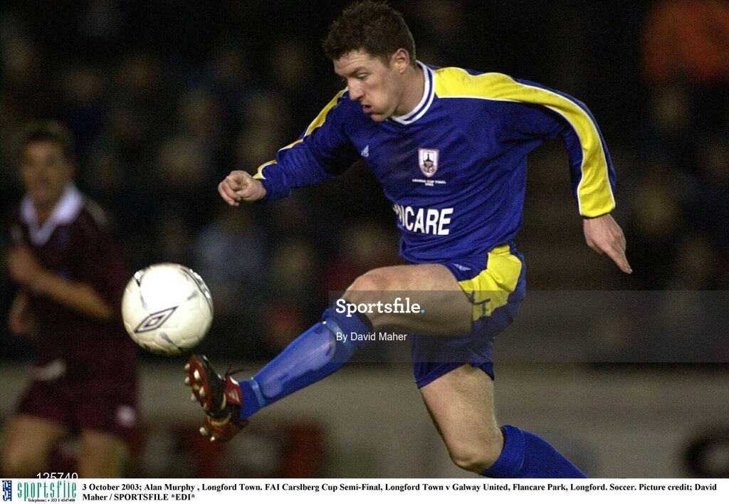 3 October 2003; Alan Murphy , Longford Town. FAI Carlsberg Cup Semi-Final, Longford Town v Galway United, Flancare Park, Longford. Soccer. Picture credit; David Maher / SPORTSFILE *EDI*