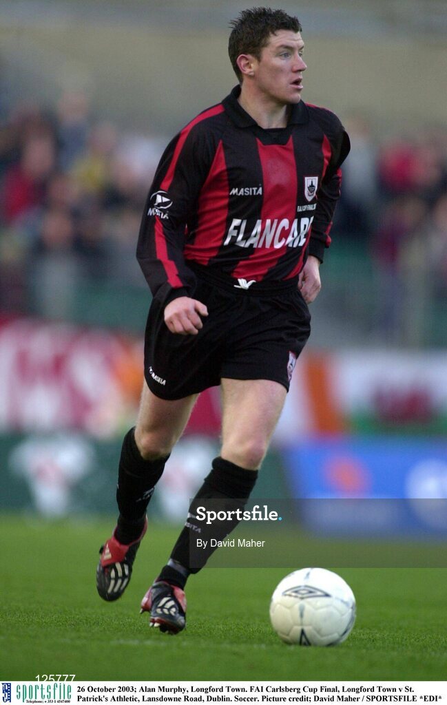 26 October 2003; Alan Murphy, Longford Town. FAI Carlsberg Cup Final, Longford Town v St. Patrick's Athletic, Lansdowne Road, Dublin. Soccer. Picture credit; David Maher / SPORTSFILE *EDI*
