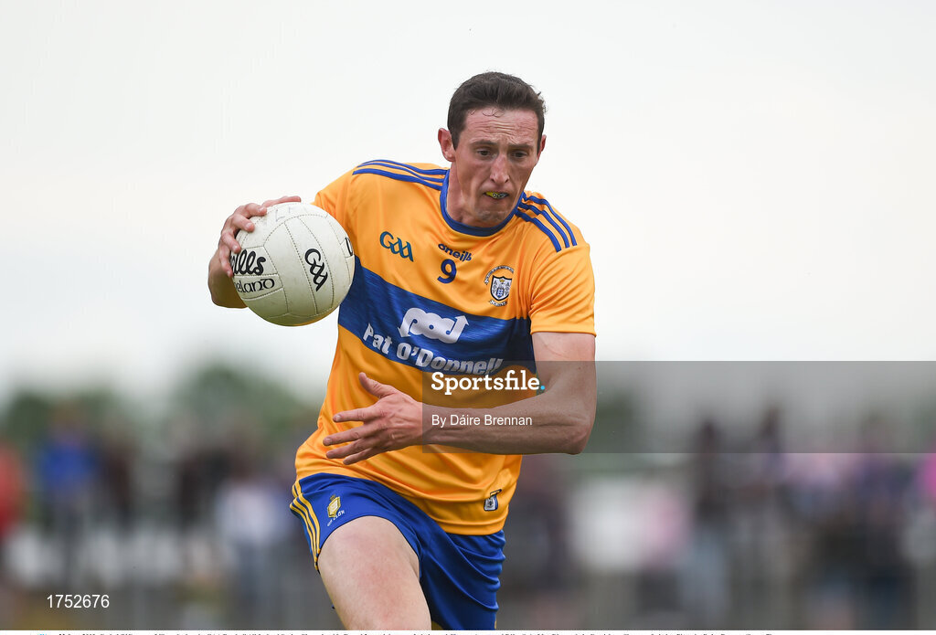 22 June 2019; Cathal O’Connor of Clare during the GAA Football All-Ireland Senior Championship Round 2 match between Leitrim and Clare at Avantcard Páirc Seán Mac Diarmada in Carrick-on-Shannon, Leitrim. Photo by Daire Brennan/Sportsfile