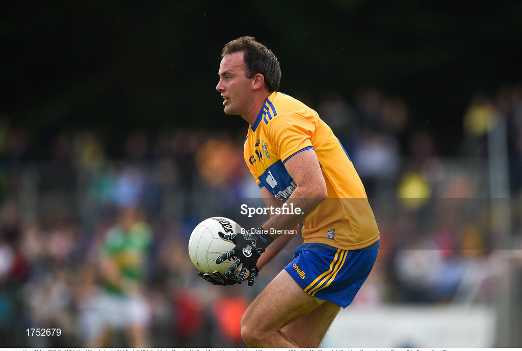 22 June 2019; David Tubridy of Clare during the GAA Football All-Ireland Senior Championship Round 2 match between Leitrim and Clare at Avantcard Páirc Seán Mac Diarmada in Carrick-on-Shannon, Leitrim. Photo by Daire Brennan/Sportsfile