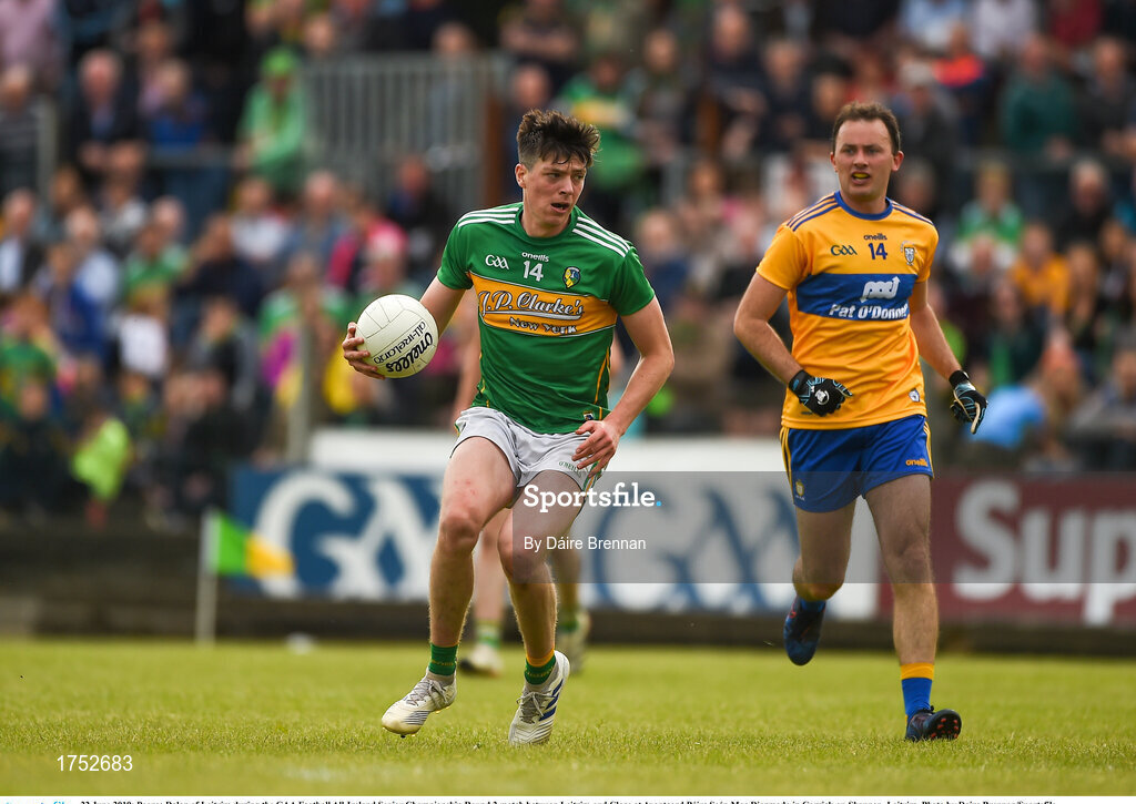 22 June 2019; Pearce Dolan of Leitrim during the GAA Football All-Ireland Senior Championship Round 2 match between Leitrim and Clare at Avantcard Páirc Seán Mac Diarmada in Carrick-on-Shannon, Leitrim. Photo by Daire Brennan/Sportsfile