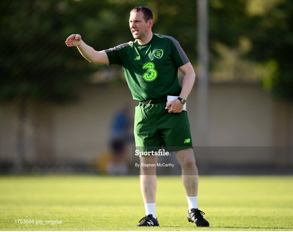 13 July 2019; Republic of Ireland head coach Tom Mohan during a training session prior to the start of the 2019 UEFA European U19 Championships at the FFA Technical Centre in Yerevan, Armenia. Photo by Stephen McCarthy/Sportsfile