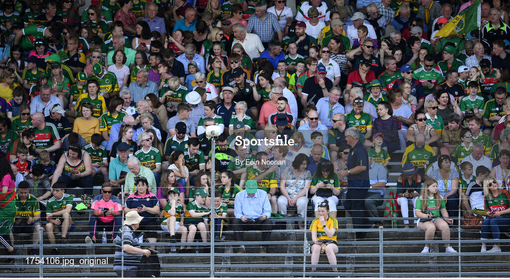 14 July 2019; Supporters take their seats 3 hours prior to kick off before the GAA Football All-Ireland Senior Championship Quarter-Final Group 1 Phase 1 match between Kerry and Mayo at Fitzgerald Stadium in Killarney, Kerry. Photo by Eóin Noonan/Sportsfile