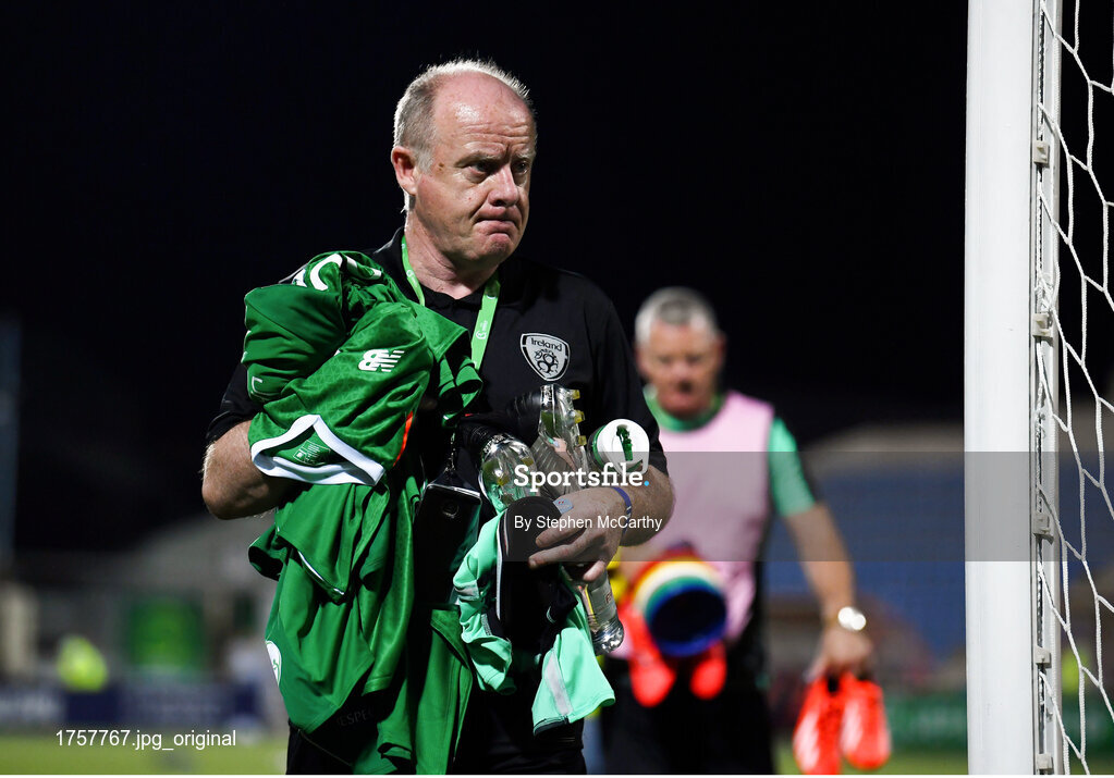 18 July 2019; Republic of Ireland team masseuse Mickey McGlynn during the 2019 UEFA European U19 Championships Group B match between Republic of Ireland and France at Banants Stadium in Yerevan, Armenia. Photo by Stephen McCarthy/Sportsfile