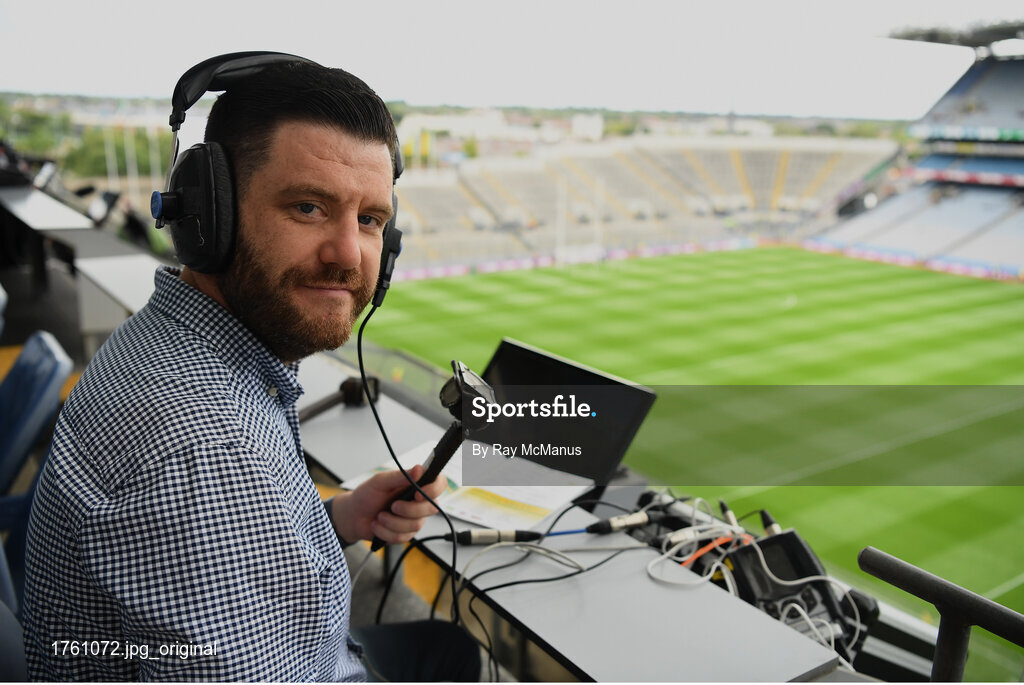 21 July 2019; GAA commentstor and sports presenter on Ocean FM Paddy McGill before the GAA Football All-Ireland Senior Championship Quarter-Final Group 1 Phase 2 match between Kerry and Donegal at Croke Park in Dublin. Photo by Ray McManus/Sportsfile