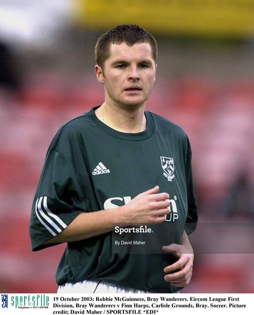 19 October 2003; Robbie McGuinness, Bray Wanderers. Eircom League First Division, Bray Wanderers v Finn Harps, Carlisle Grounds, Bray. Soccer. Picture credit; David Maher / SPORTSFILE *EDI*