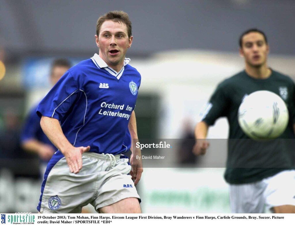 19 October 2003; Tom Mohan, Finn Harps. Eircom League First Division, Bray Wanderers v Finn Harps, Carlisle Grounds, Bray. Soccer. Picture credit; David Maher / SPORTSFILE *EDI*