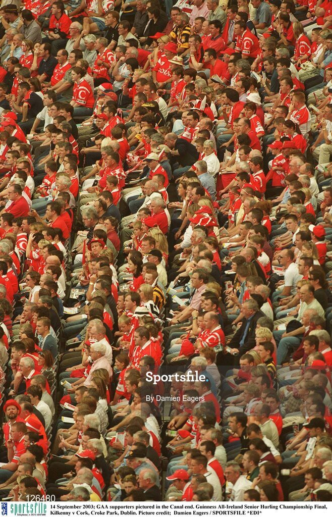 14 September 2003; GAA supporters pictured in the Canal end. Guinness All-Ireland Senior Hurling Championship Final, Kilkenny v Cork, Croke Park, Dublin. Picture credit;  Damien Eagers / SPORTSFILE *EDI*
