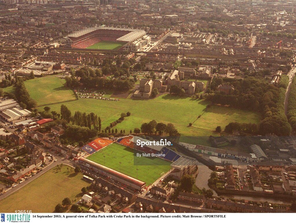 14 September 2003; A general view of Tolka Park with Croke Park in the background. Picture credit; Matt Browne / SPORTSFILE