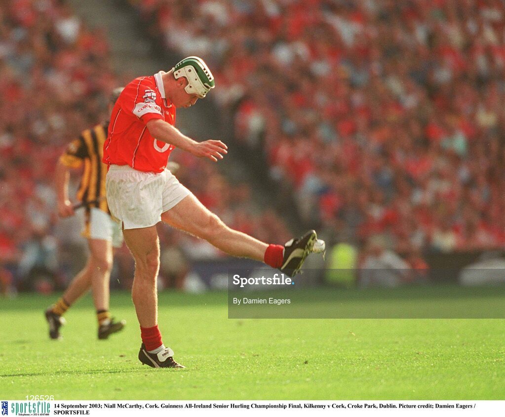14 September 2003; Niall McCarthy, Cork. Guinness All-Ireland Senior Hurling Championship Final, Kilkenny v Cork, Croke Park, Dublin. Picture credit; Damien Eagers / SPORTSFILE