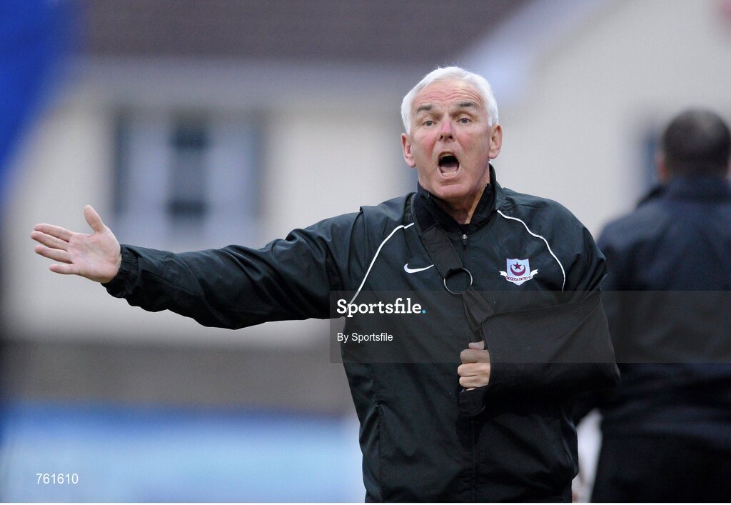 10 June 2013; Drogheda United manager Mick Cooke. Airtricity League Premier Division, Drogheda United v Dundalk, Hunky Dorys Park, Drogheda, Co. Louth. Photo by Sportsfile