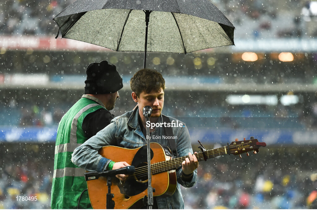 18 August 2019; Ryan McMullen preforming at half time during the GAA Hurling All-Ireland Senior Championship Final match between Kilkenny and Tipperary at Croke Park in Dublin. Photo by Eóin Noonan/Sportsfile