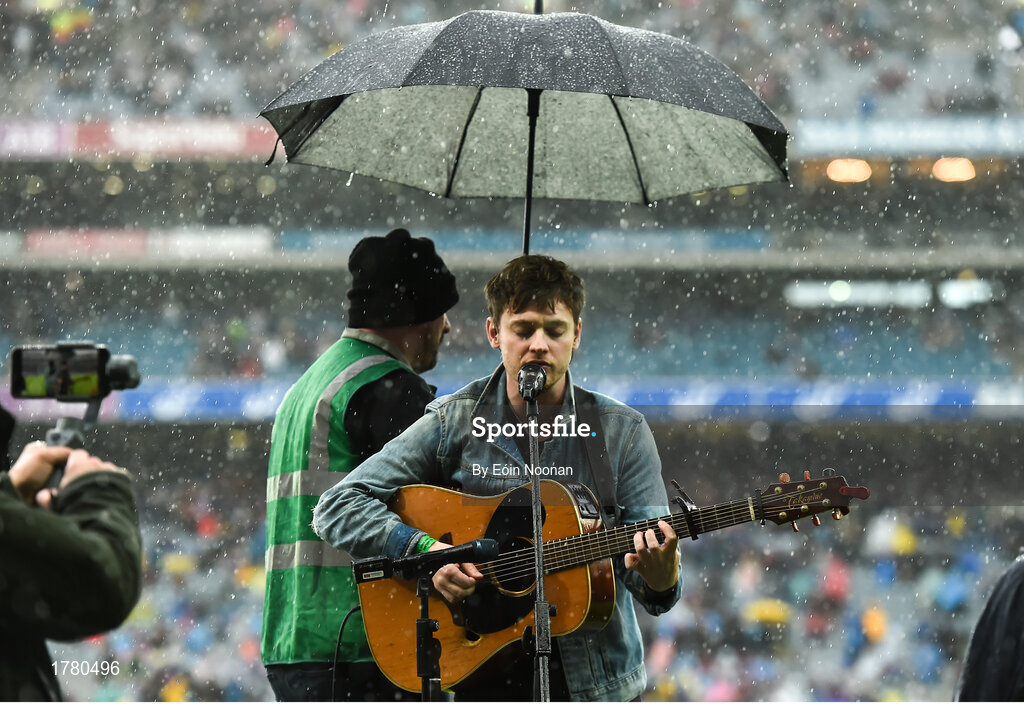 18 August 2019; Ryan McMullen preforming at half time during the GAA Hurling All-Ireland Senior Championship Final match between Kilkenny and Tipperary at Croke Park in Dublin. Photo by Eóin Noonan/Sportsfile