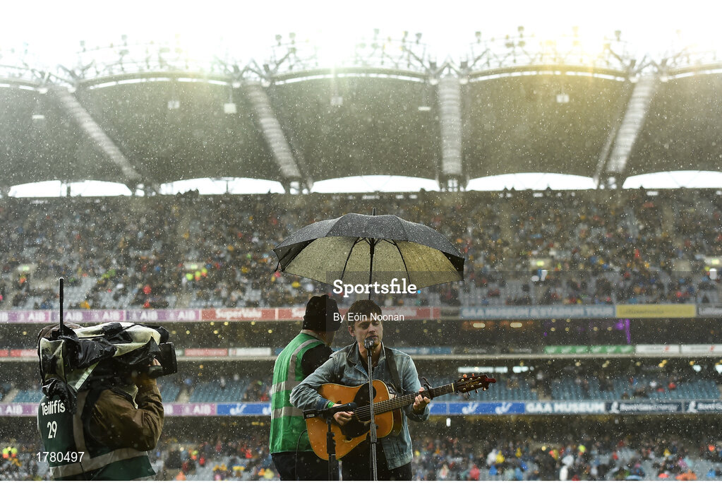 18 August 2019; Ryan McMullen preforming at half time during the GAA Hurling All-Ireland Senior Championship Final match between Kilkenny and Tipperary at Croke Park in Dublin. Photo by Eóin Noonan/Sportsfile