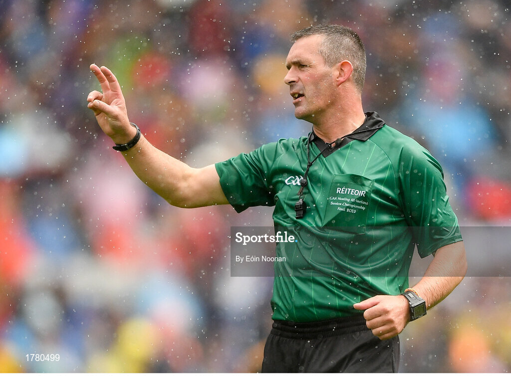 18 August 2019; Referee James Owens during the GAA Hurling All-Ireland Senior Championship Final match between Kilkenny and Tipperary at Croke Park in Dublin. Photo by Eóin Noonan/Sportsfile