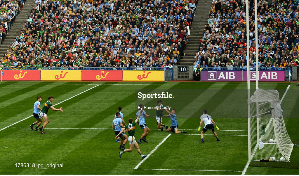 1 September 2019; David Clifford of Kerry is fouled by Jonny Cooper of Dublin during the GAA Football All-Ireland Senior Championship Final match between Dublin and Kerry at Croke Park in Dublin. Photo by Ramsey Cardy/Sportsfile