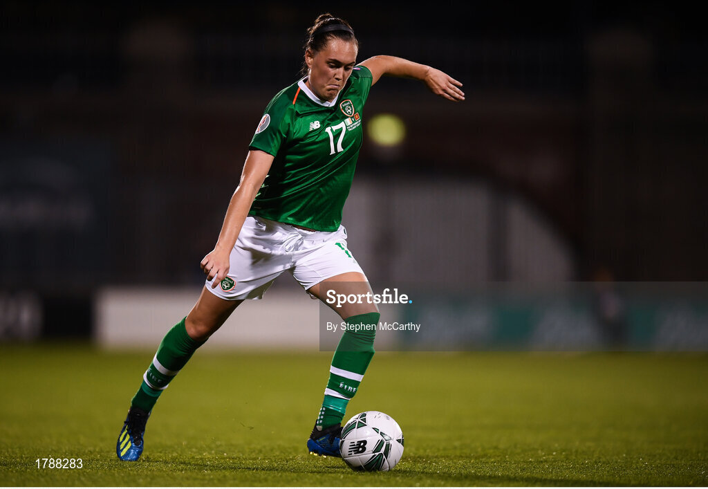 3 September 2019; Jessica Gargan of Republic of Ireland during the UEFA Women's 2021 European Championships Qualifier - Group I match between Republic of Ireland and Montenegro at Tallaght Stadium in Dublin. Photo by Stephen McCarthy/Sportsfile