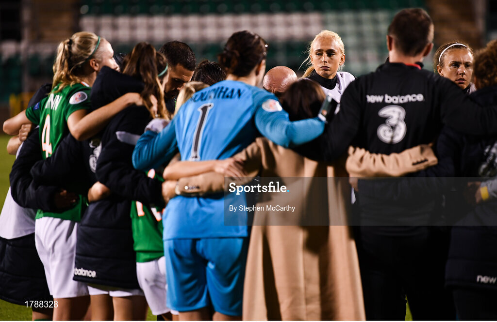 3 September 2019; Stephanie Roche of Republic of Ireland following the UEFA Women's 2021 European Championships Qualifier - Group I match between Republic of Ireland and Montenegro at Tallaght Stadium in Dublin. Photo by Stephen McCarthy/Sportsfile